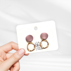 Pink Matte Drop Earrings